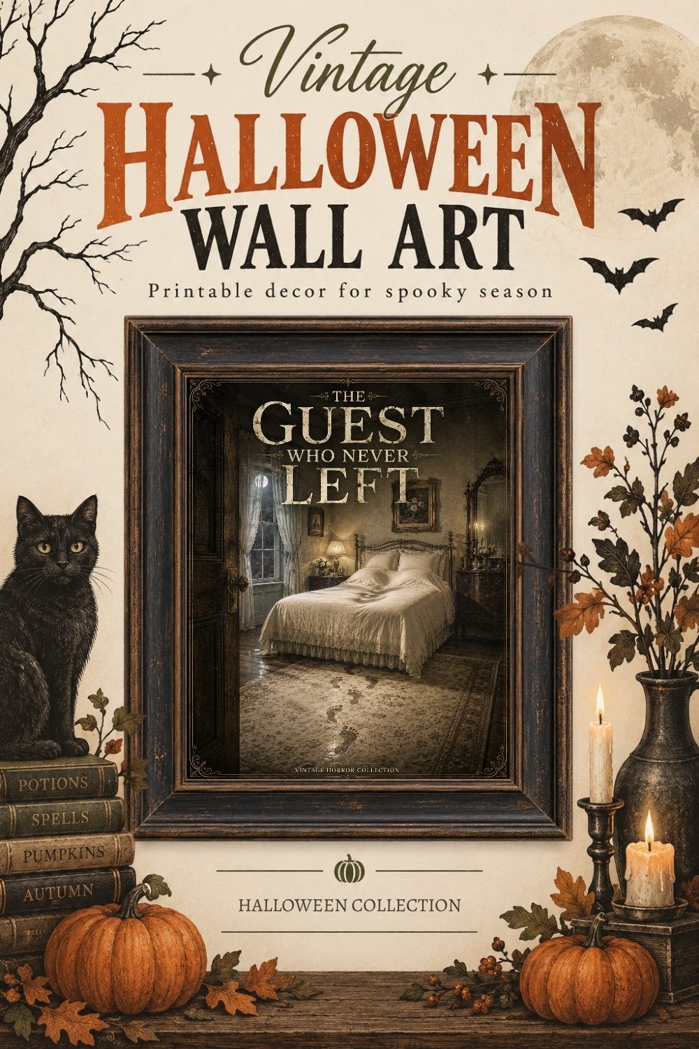 Haunted Bedroom Wall Art, Downloadable Wall Art
