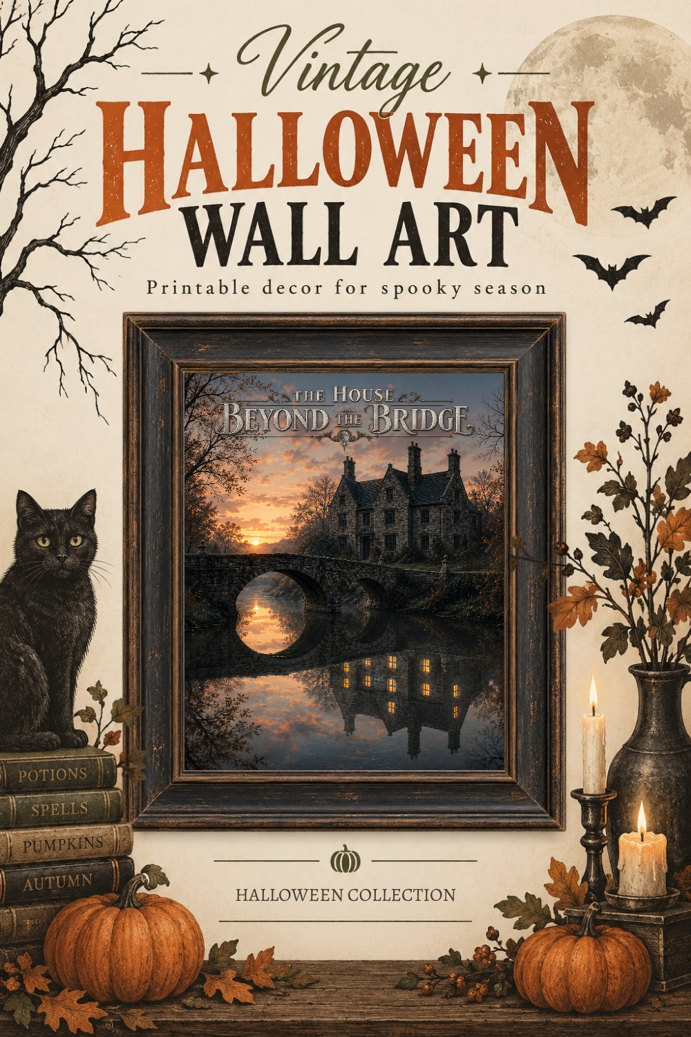 Haunted Manor Wall Art, Downloadable Wall Art