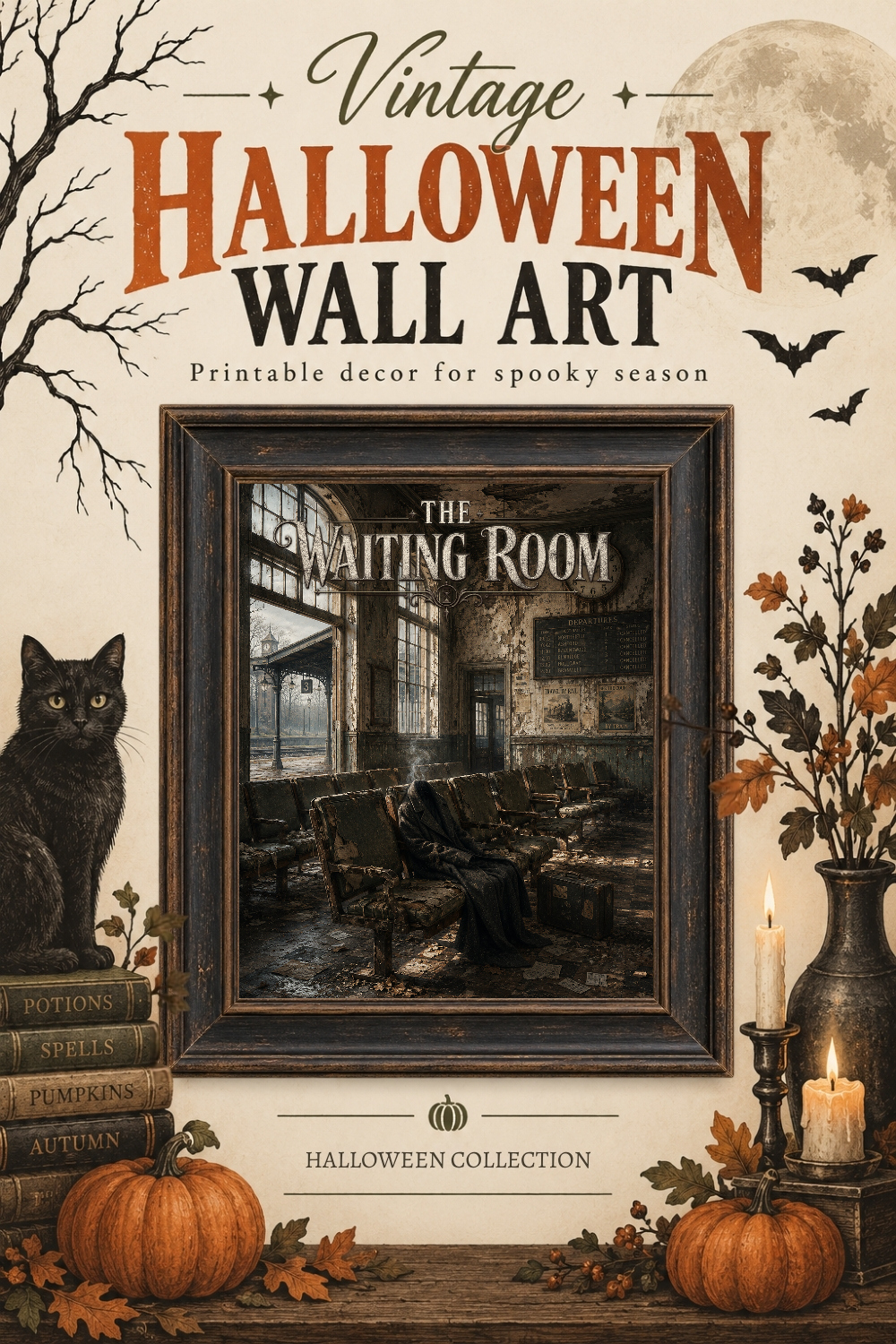 Haunted Train Station Wall Art, Downloadable Wall Art