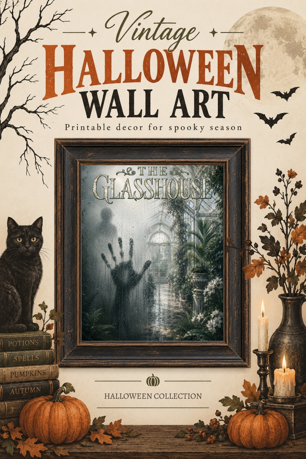 Haunted Greenhouse Wall Art, Downloadable Wall Art
