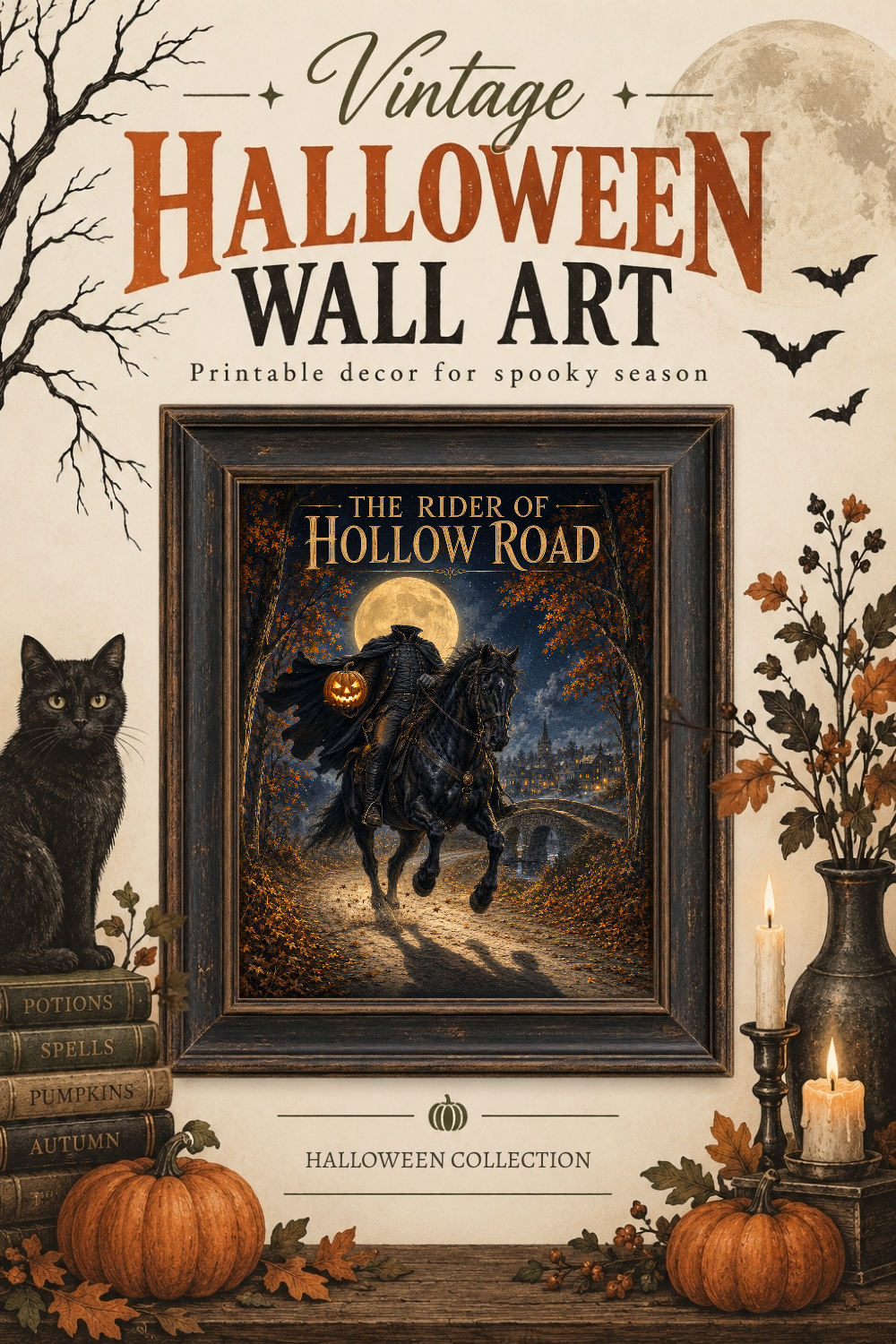 Headless Horseman Wall Art, Downloadable Wall Art
