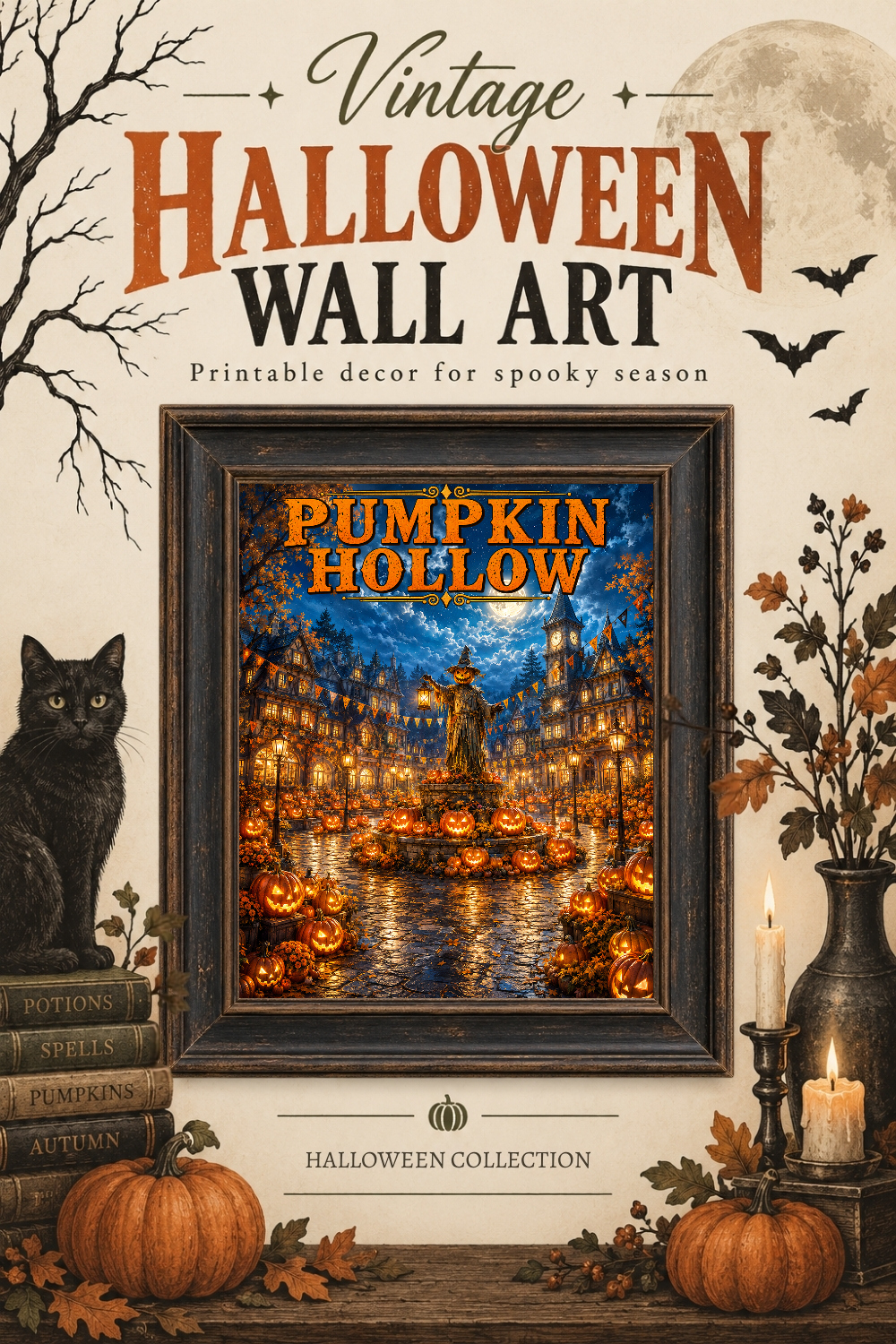 Pumpkin Hollow Wall Art, Downloadable Wall Art
