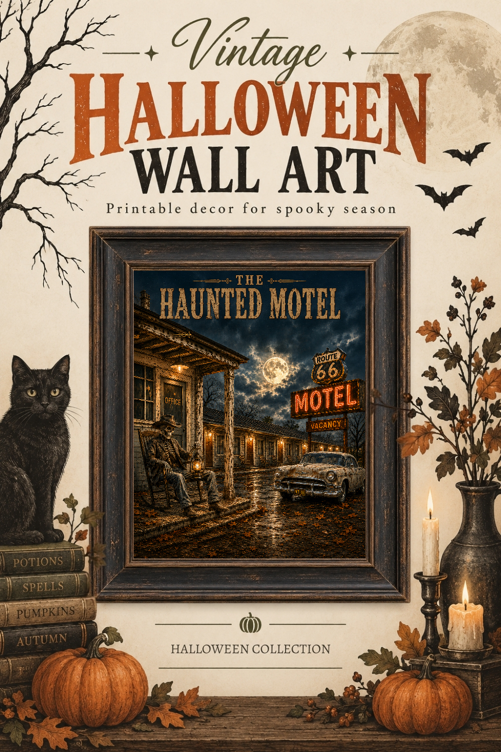 Haunted Motel Wall Art, Downloadable Wall Art