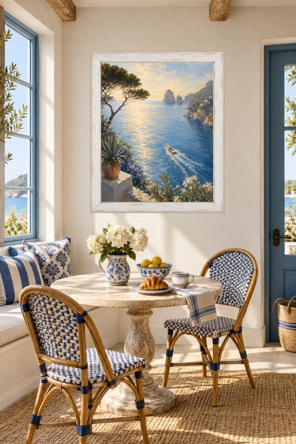 Capri Wall Art, Faraglioni Coast Print, Mediterranean Sea Landscape, Italian Coastal Decor
