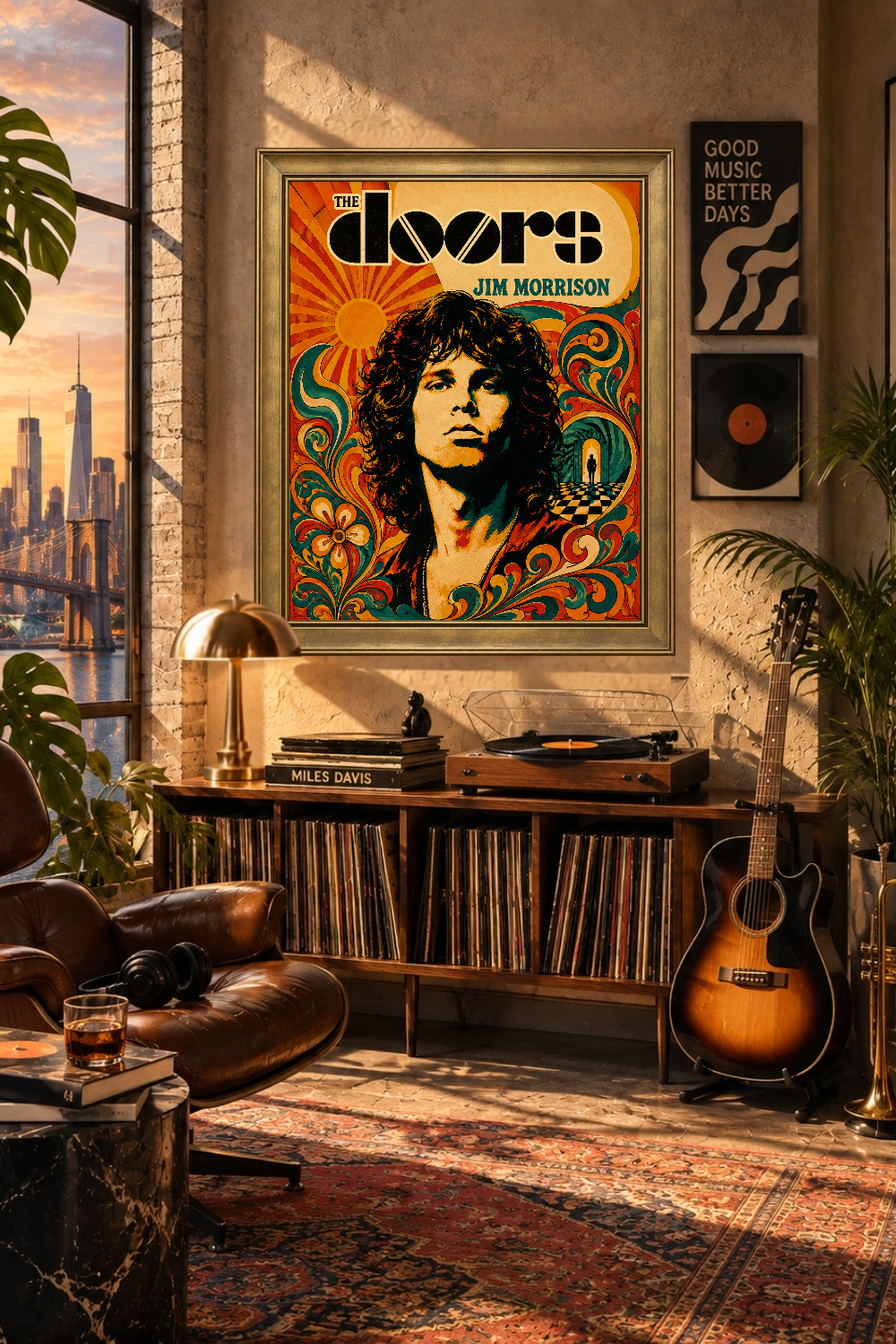 The Doors Jim Morrison Psychedelic Rock Poster