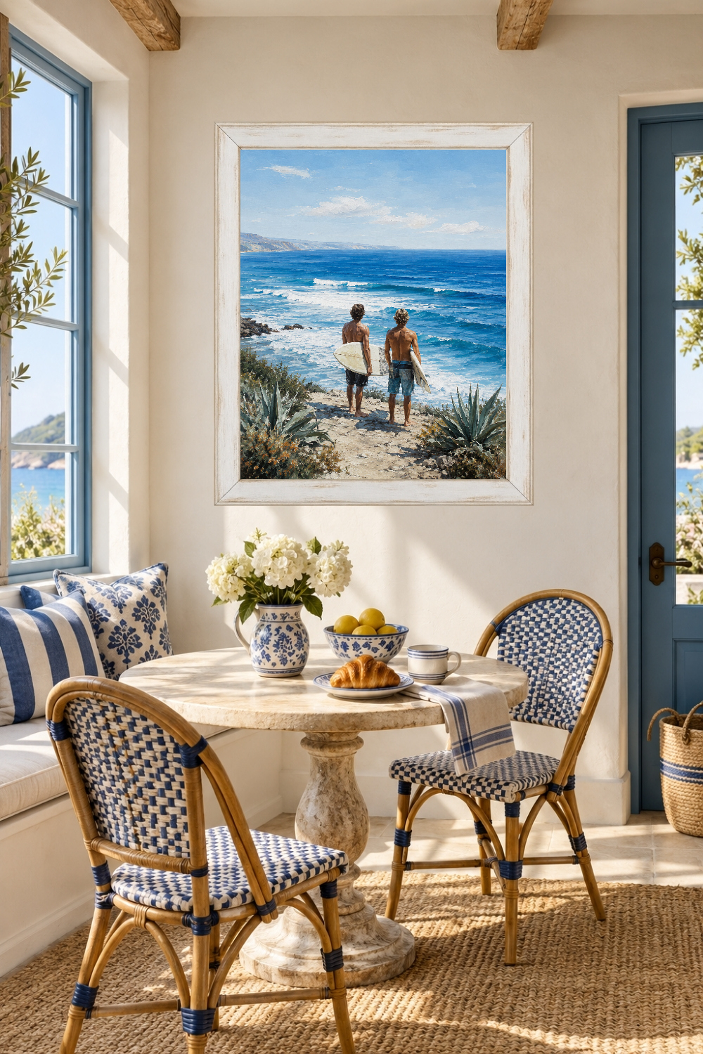 Surfer Wall Art, Surfboard Ocean Print, Coastal Beach Poster, Surf Culture Decor
