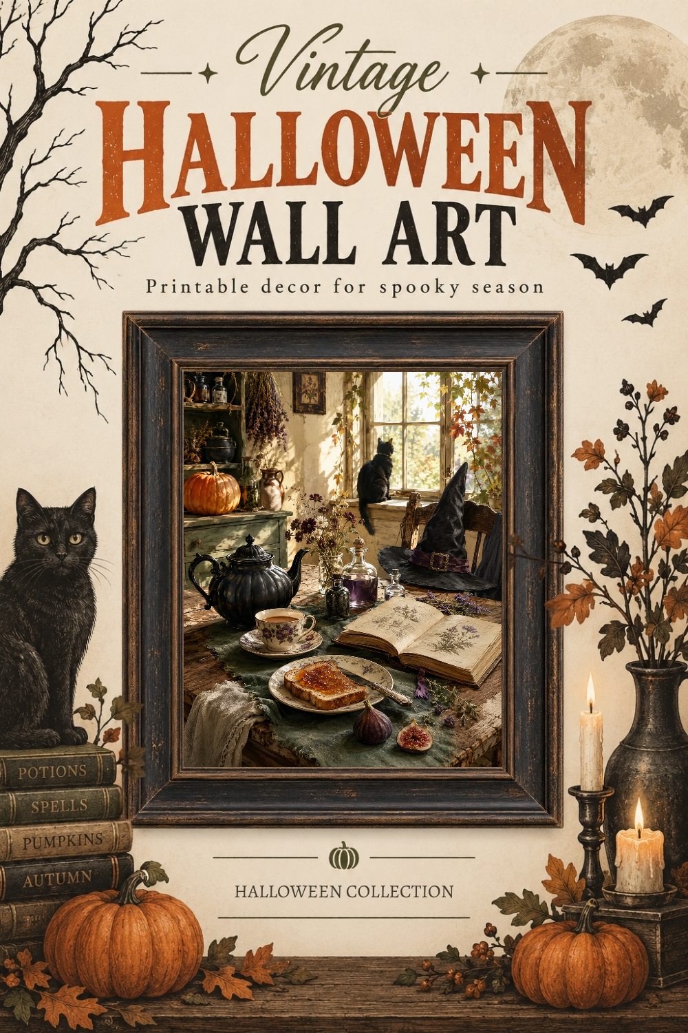 Cottagecore Witch Kitchen Wall Art, Downloadable Wall Art